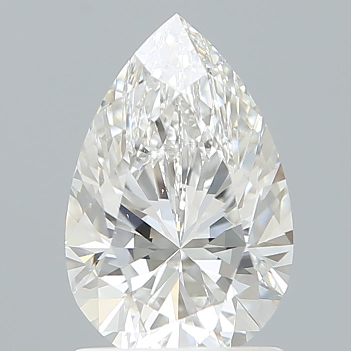 1.55 Carat Pear Shaped, Excellent Cut, E Color, VS1 Clarity, IGI Certified Lab Grown Diamond