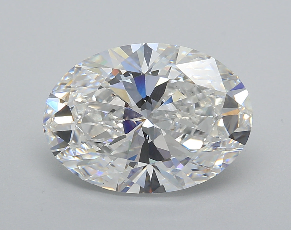 4.52 Carat Oval Shaped, Excellent Cut, D Color, VVS2 Clarity, IGI Certified Lab Grown Diamond