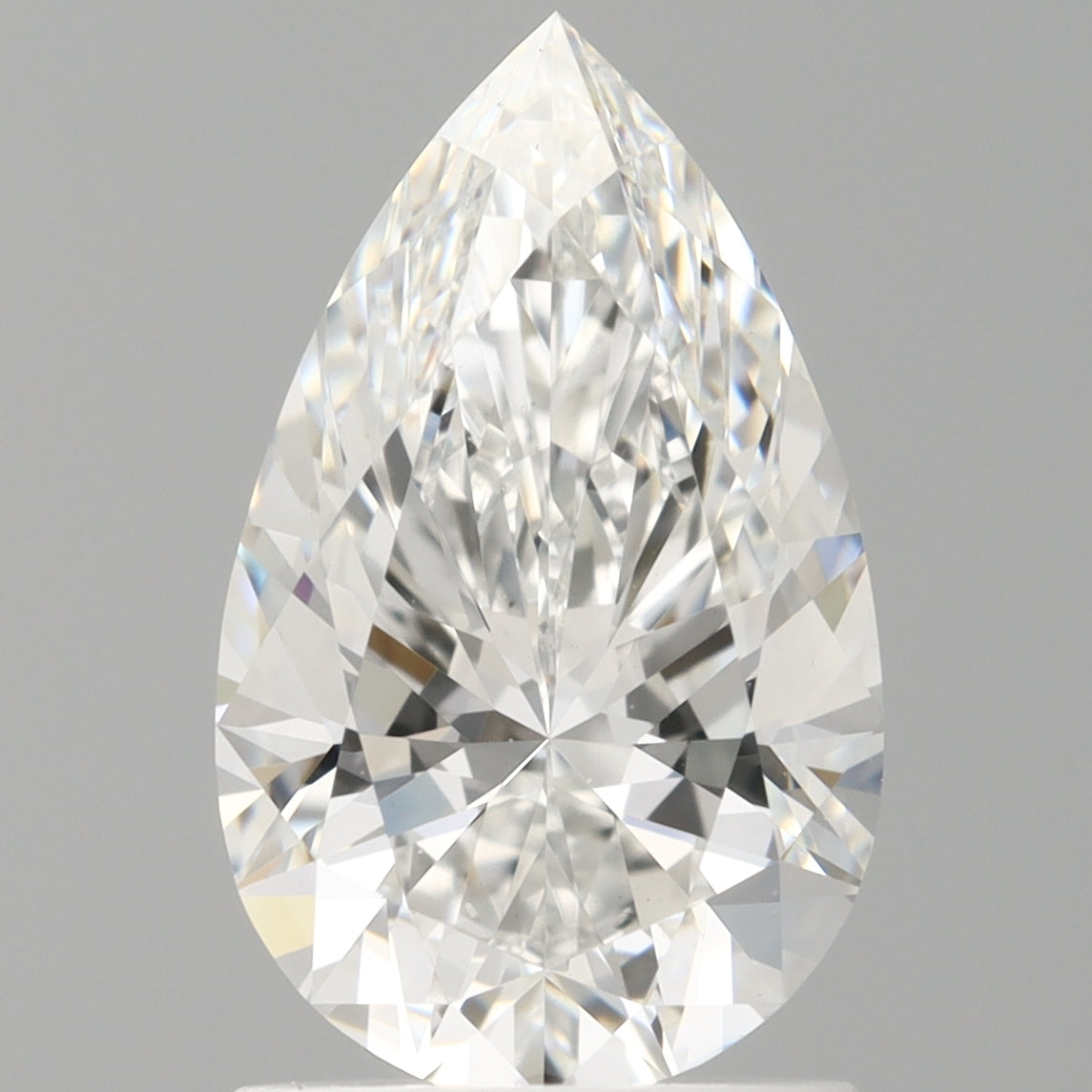 1.59 Carat Pear Shaped, Excellent Cut, E Color, VVS2 Clarity, IGI Certified Lab Grown Diamond