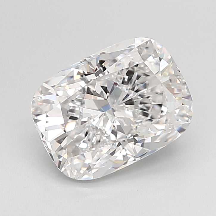 2.01 Carat Cushion Shaped, Ideal Cut, D Color, VVS2 Clarity, IGI Certified Lab Grown Diamond