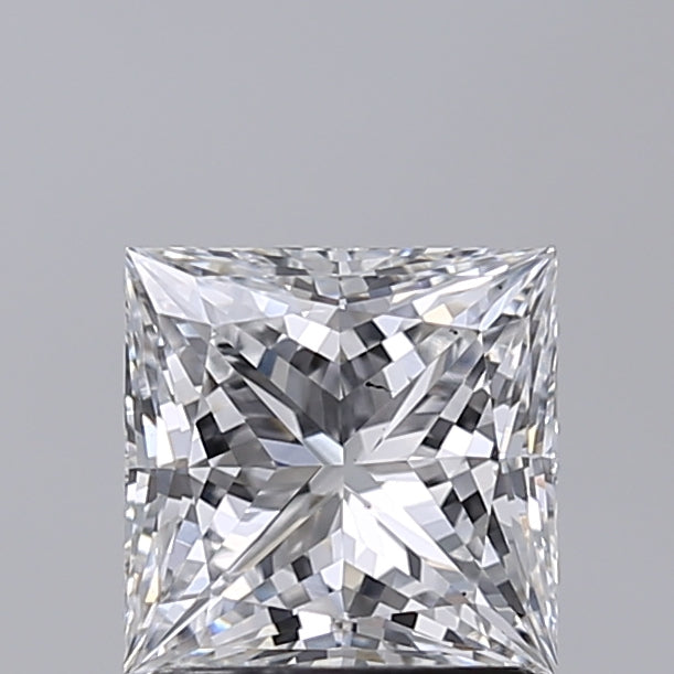 1.52 Carat Princess Shaped, Excellent Cut, E Color, VS1 Clarity, IGI Certified Lab Grown Diamond
