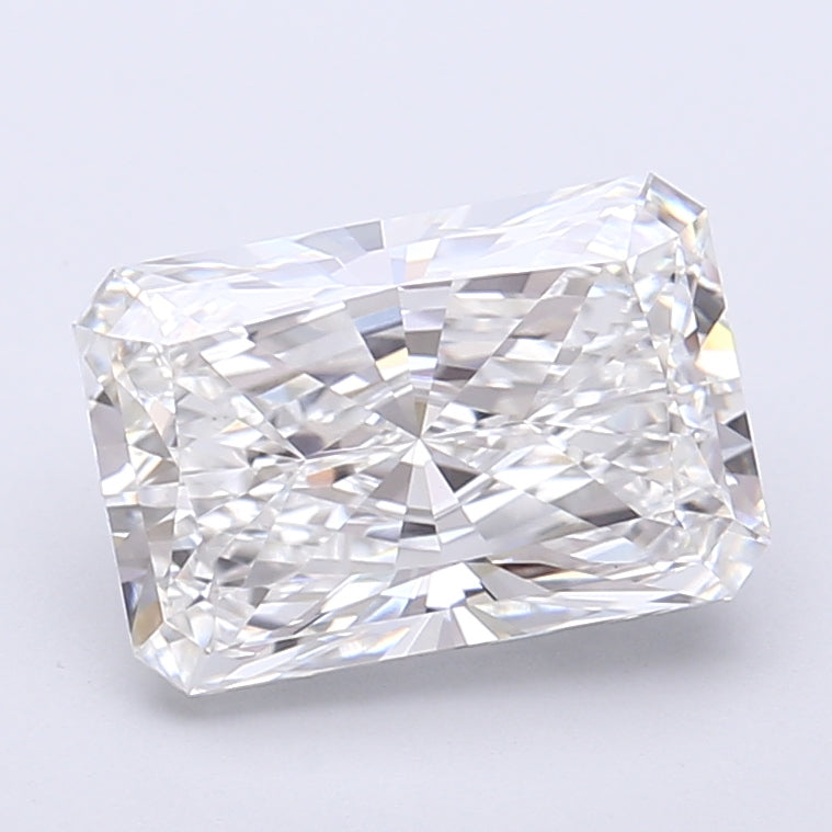 3.11 Carat Radiant Shaped, Very Good Cut, E Color, VVS2 Clarity, IGI Certified Lab Grown Diamond