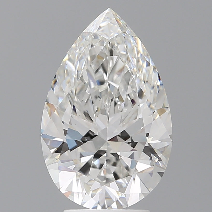 4.09 Carat Pear Shaped, Ideal Cut, E Color, VVS2 Clarity, IGI Certified Lab Grown Diamond