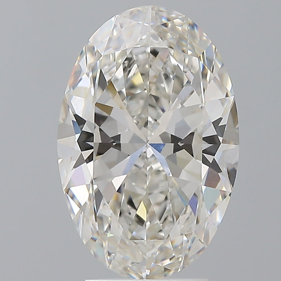4.07 Carat Oval Shaped, Ideal Cut, F Color, VVS2 Clarity, IGI Certified Lab Grown Diamond