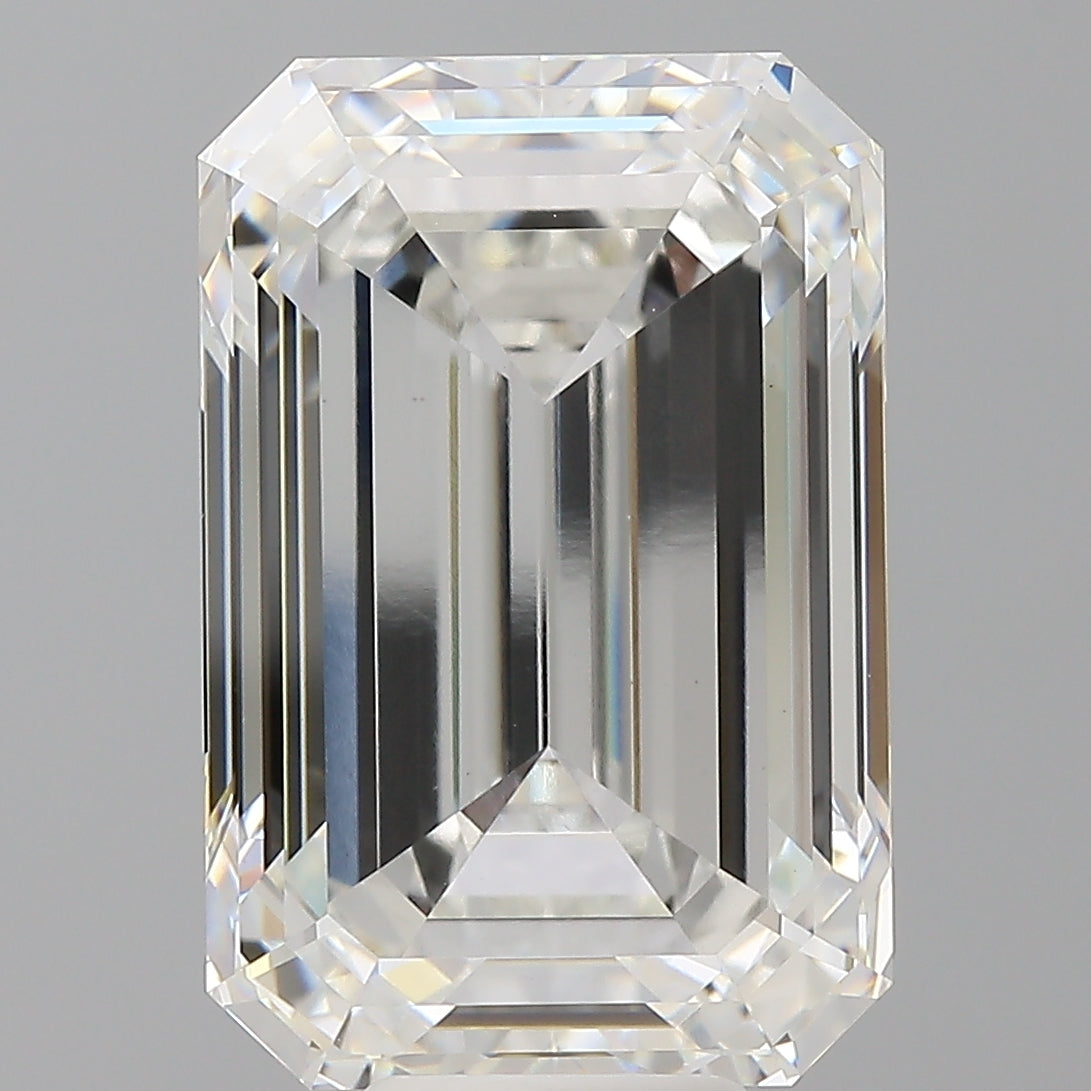 11.56 Carat Emerald Shaped, Ideal Cut, F Color, VVS2 Clarity, IGI Certified Lab Grown Diamond