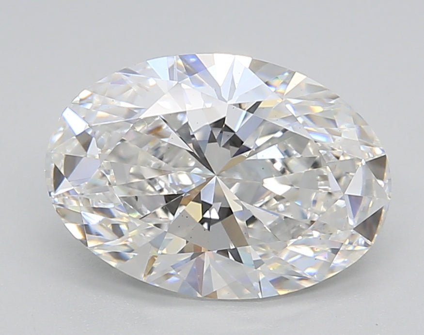 2.52 Carat Oval Shaped, Ideal Cut, E Color, VS1 Clarity, GIA Certified Lab Grown Diamond