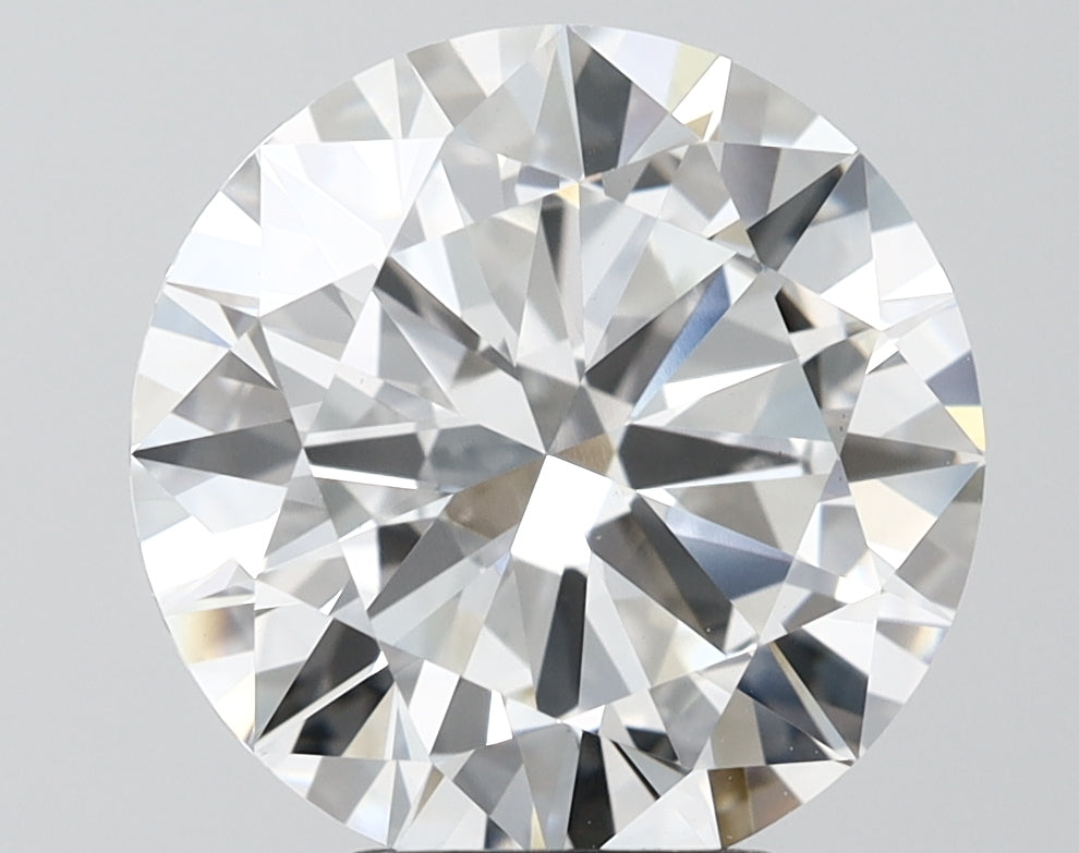 5.50 Carat Round Shaped, Excellent Cut, F Color, VS1 Clarity, IGI Certified Lab Grown Diamond