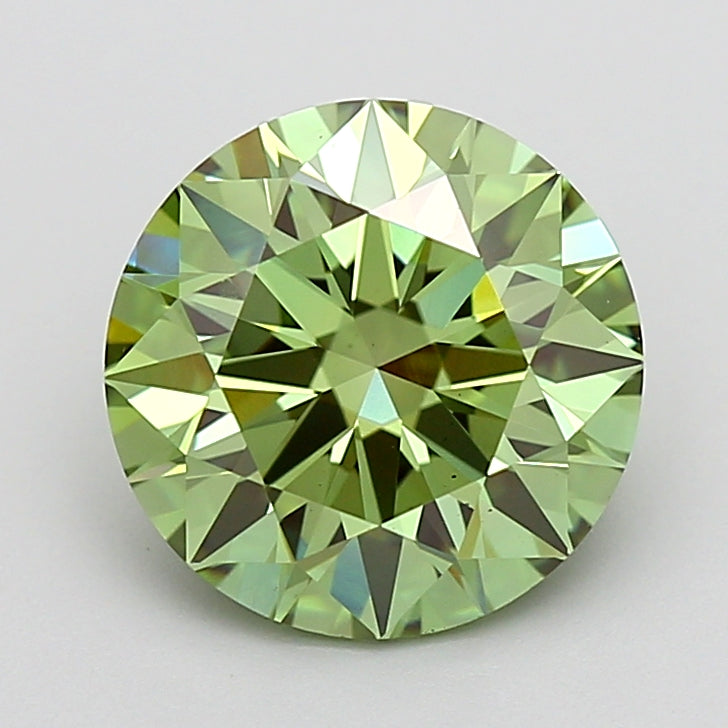 2.03 Carat Round Shaped, Ideal Cut, VS1 Clarity, IGI Certified Lab Grown Diamond