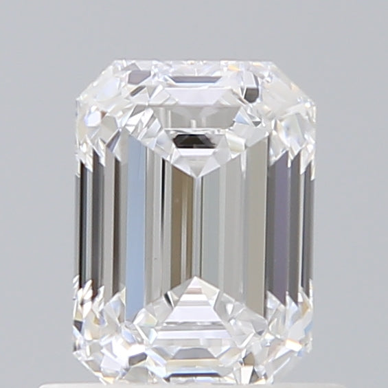 0.90 Carat Emerald Shaped, Ideal Cut, D Color, VS1 Clarity, IGI Certified Lab Grown Diamond