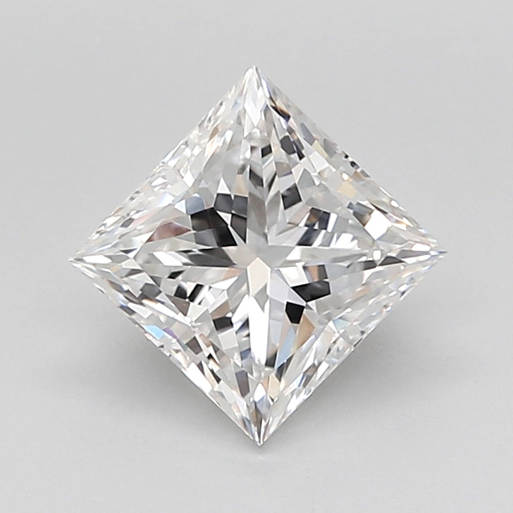 2.03 Carat Princess Shaped, Ideal Cut, E Color, VVS2 Clarity, IGI Certified Lab Grown Diamond