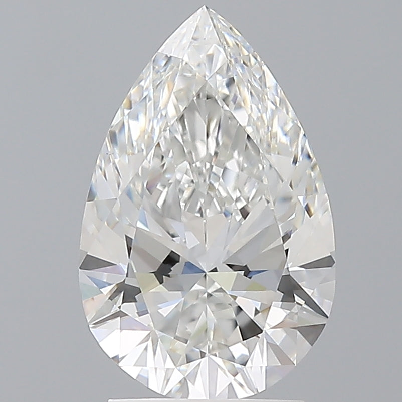 2.58 Carat Pear Shaped, Ideal Cut, E Color, VVS2 Clarity, IGI Certified Lab Grown Diamond