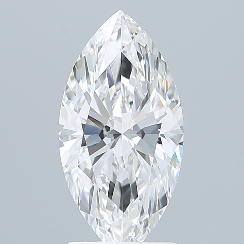 2.10 Carat Marquise Shaped, Ideal Cut, D Color, VVS2 Clarity, IGI Certified Lab Grown Diamond