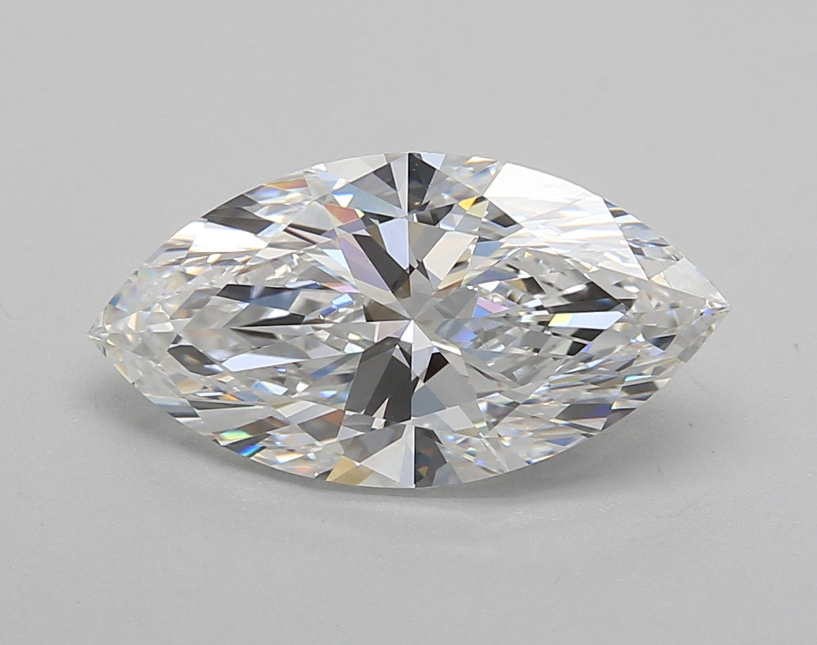 3.02 Carat Marquise Shaped, Excellent Cut, E Color, VS1 Clarity, IGI Certified Lab Grown Diamond