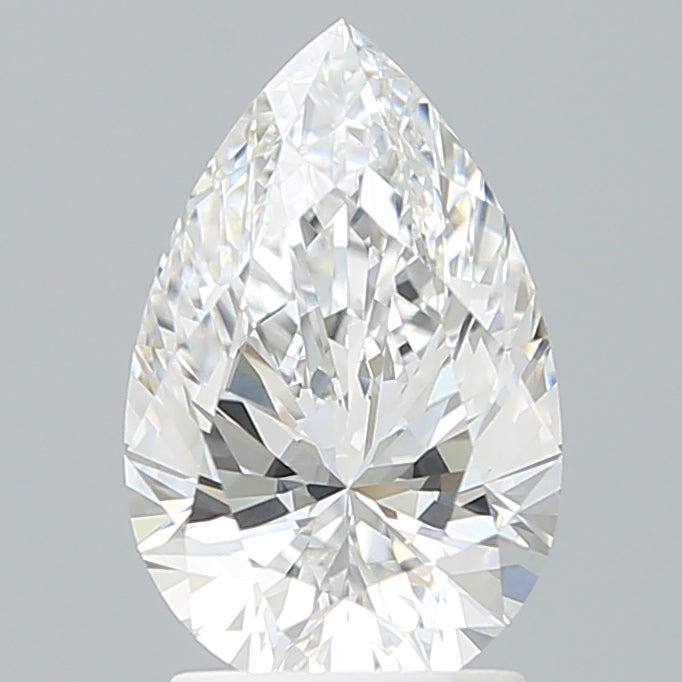 2.10 Carat Pear Shaped, Ideal Cut, E Color, VVS2 Clarity, IGI Certified Lab Grown Diamond