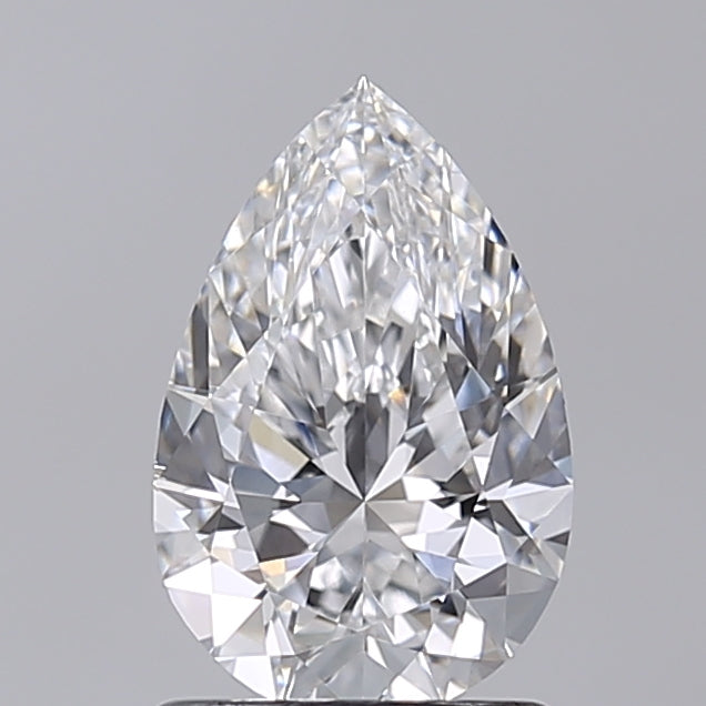1.27 Carat Pear Shaped, Excellent Cut, D Color, VVS2 Clarity, IGI Certified Lab Grown Diamond