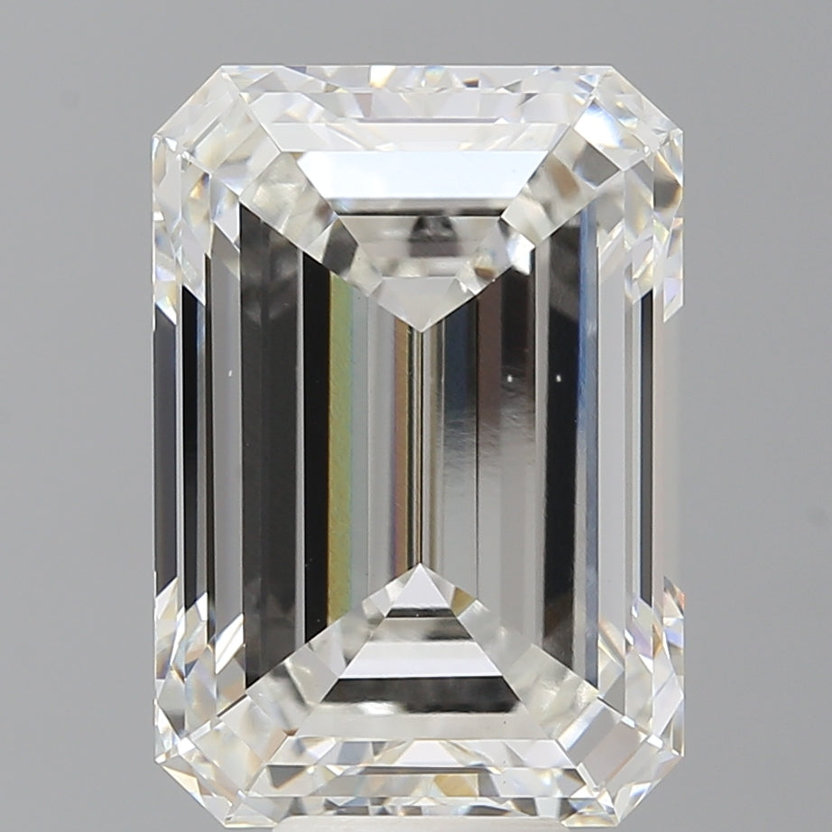 10.03 Carat Emerald Shaped, Excellent Cut, F Color, VVS2 Clarity, IGI Certified Lab Grown Diamond
