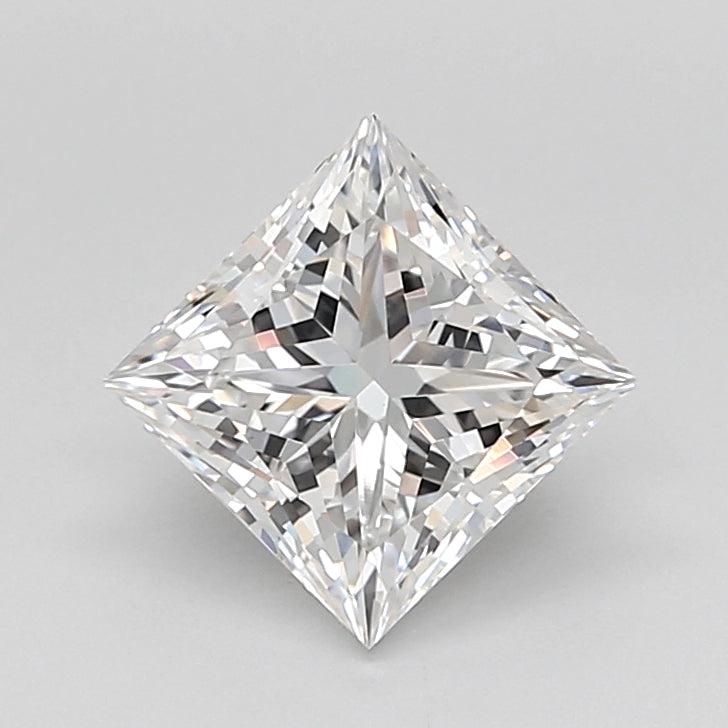 2.04 Carat Princess Shaped, Ideal Cut, D Color, VS1 Clarity, IGI Certified Lab Grown Diamond