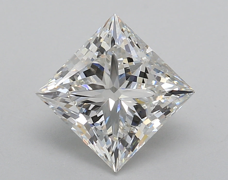 2.06 Carat Princess Shaped, Excellent Cut, F Color, VS1 Clarity, IGI Certified Lab Grown Diamond