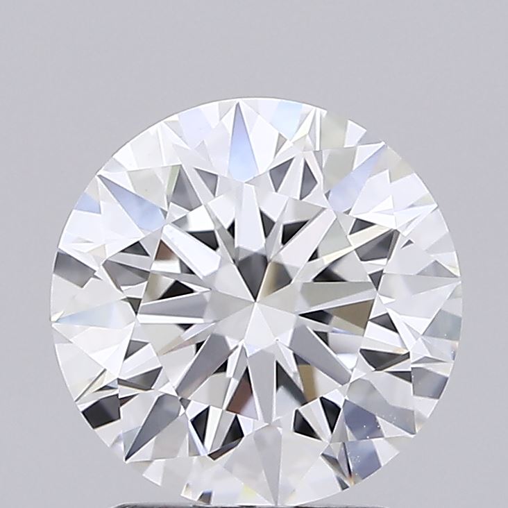 2.27 Carat Round Shaped, Ideal Cut, D Color, VVS2 Clarity, IGI Certified Lab Grown Diamond