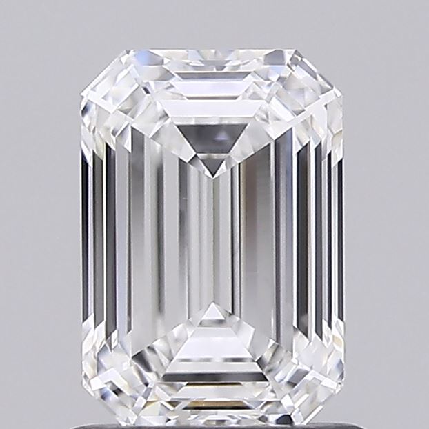 1.09 Carat Emerald Shaped, Ideal Cut, E Color, FL Clarity, IGI Certified Lab Grown Diamond
