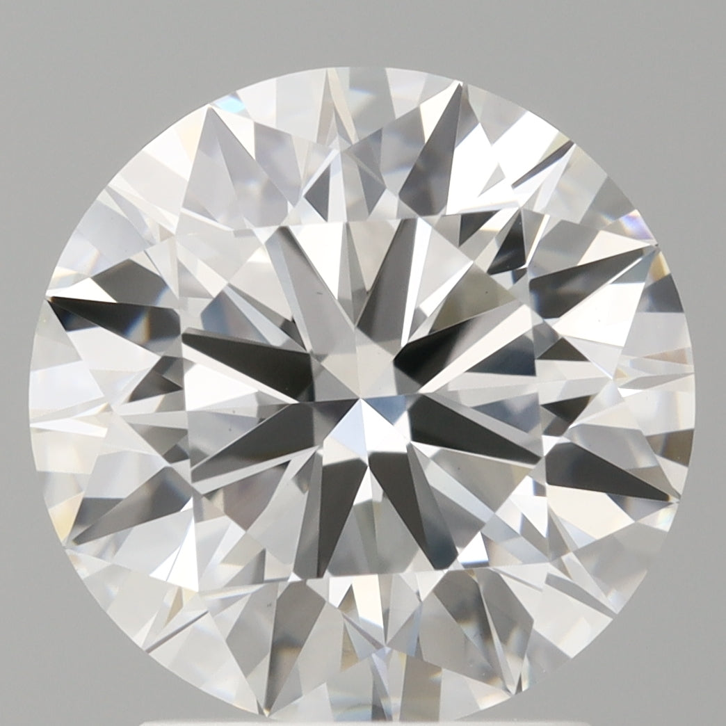 2.50 Carat Round Shaped, Excellent Cut, D Color, VVS2 Clarity, IGI Certified Lab Grown Diamond