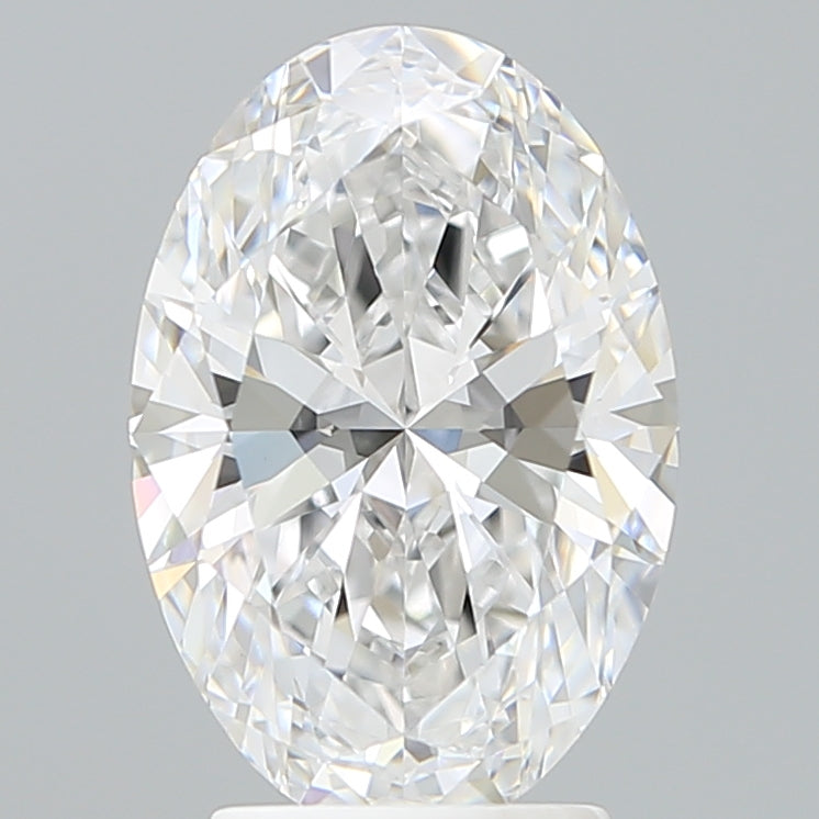 3.08 Carat Oval Shaped, Excellent Cut, D Color, VVS2 Clarity, IGI Certified Lab Grown Diamond