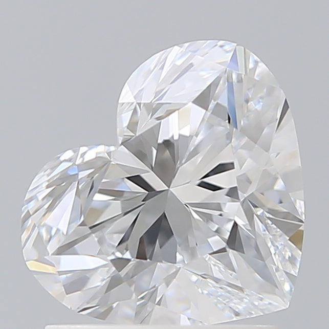 1.59 Carat Heart Shaped, Ideal Cut, D Color, VVS2 Clarity, IGI Certified Lab Grown Diamond