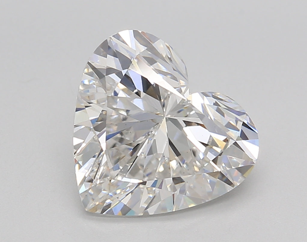 3.01 Carat Heart Shaped, Ideal Cut, F Color, VS1 Clarity, IGI Certified Lab Grown Diamond