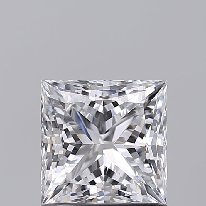 1.02 Carat Princess Shaped, Ideal Cut, D Color, VVS2 Clarity, IGI Certified Lab Grown Diamond