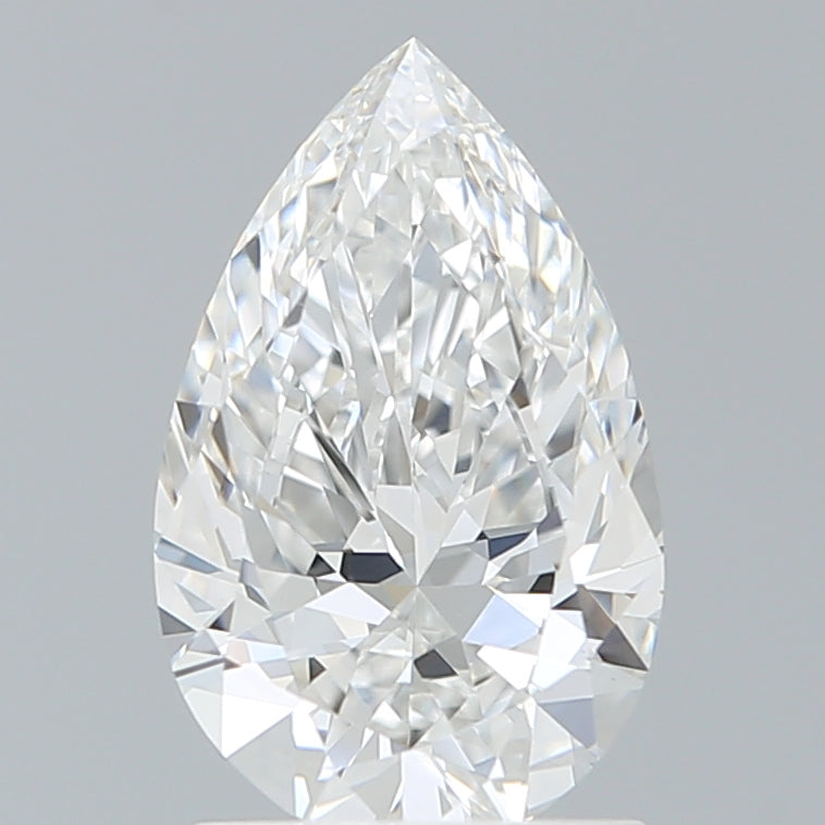 1.61 Carat Pear Shaped, Ideal Cut, F Color, VVS2 Clarity, IGI Certified Lab Grown Diamond