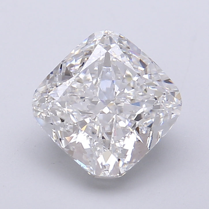 2.65 Carat Cushion Shaped, Very Good Cut, D Color, VVS2 Clarity, IGI Certified Lab Grown Diamond
