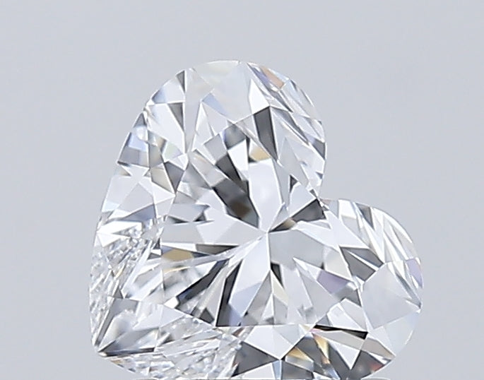 1.54 Carat Heart Shaped, Ideal Cut, D Color, VVS2 Clarity, IGI Certified Lab Grown Diamond