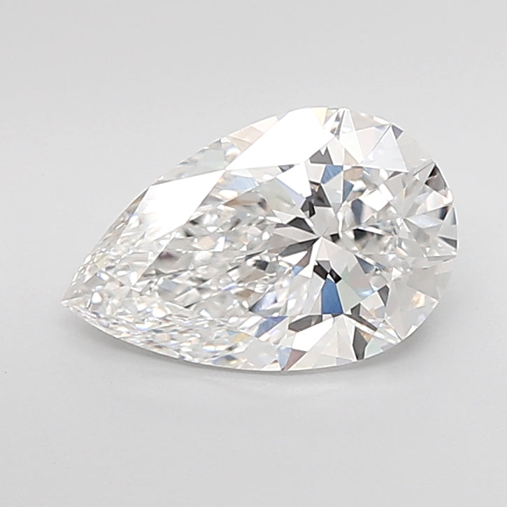 3.07 Carat Pear Shaped, Ideal Cut, E Color, VVS2 Clarity, IGI Certified Lab Grown Diamond