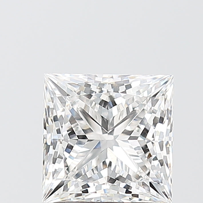 2.04 Carat Princess Shaped, Ideal Cut, E Color, VVS2 Clarity, IGI Certified Lab Grown Diamond