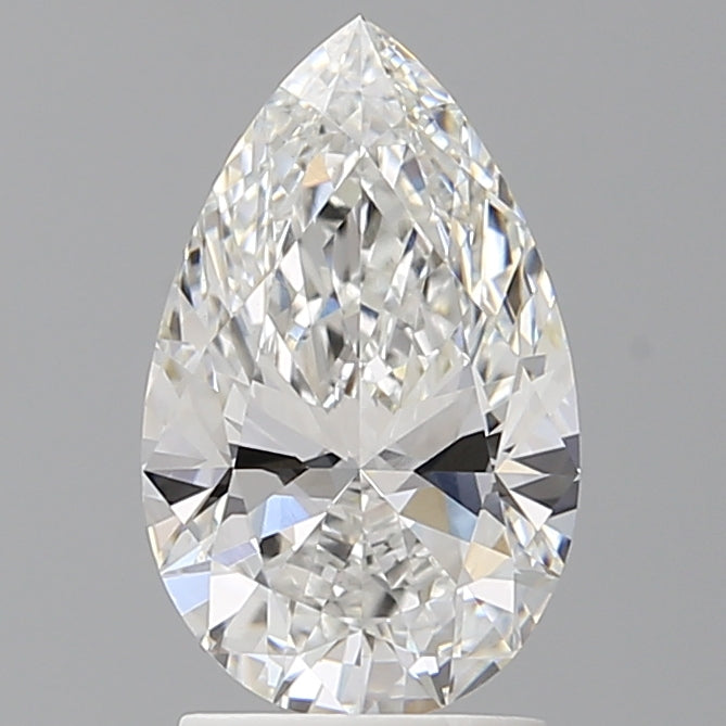 2.10 Carat Pear Shaped, Ideal Cut, F Color, VVS2 Clarity, IGI Certified Lab Grown Diamond