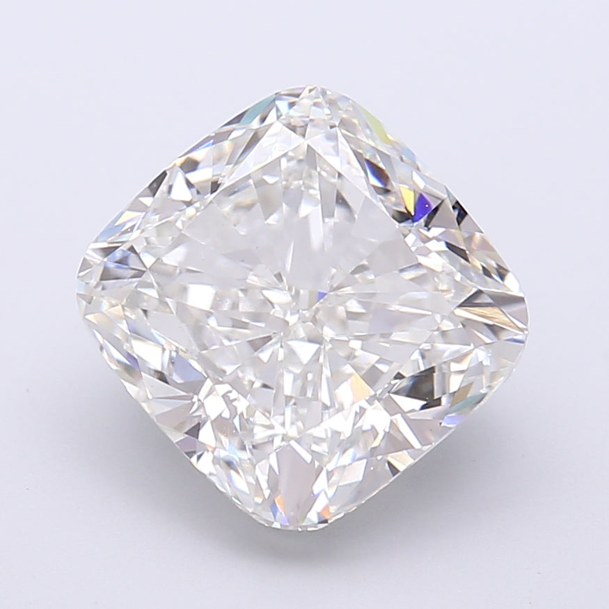 5.53 Carat Cushion Shaped, Very Good Cut, F Color, VVS2 Clarity, IGI Certified Lab Grown Diamond