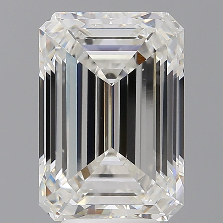 5.52 Carat Emerald Shaped, Ideal Cut, F Color, VS1 Clarity, IGI Certified Lab Grown Diamond