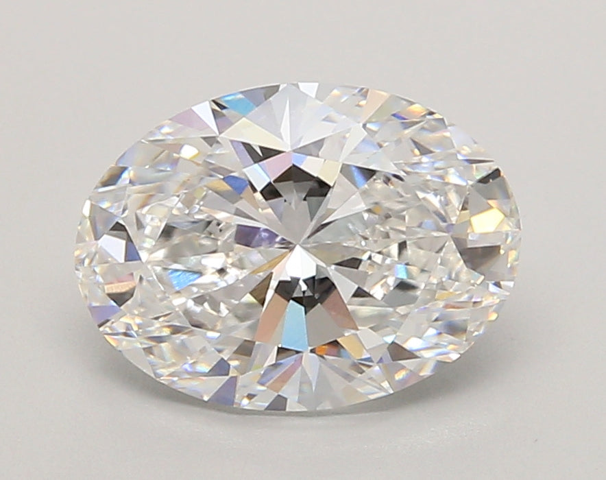 2.75 Carat Oval Shaped, Ideal Cut, D Color, VVS2 Clarity, IGI Certified Lab Grown Diamond