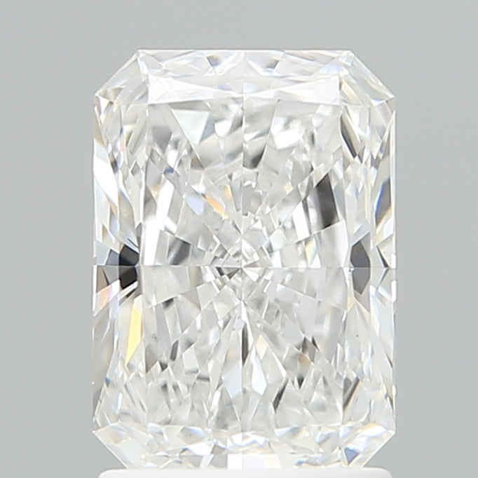 1.71 Carat Radiant Shaped, Excellent Cut, D Color, VVS2 Clarity, IGI Certified Lab Grown Diamond