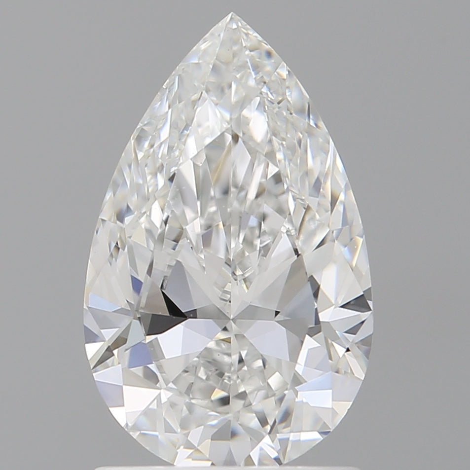 1.51 Carat Pear Shaped, Ideal Cut, E Color, VVS2 Clarity, IGI Certified Lab Grown Diamond