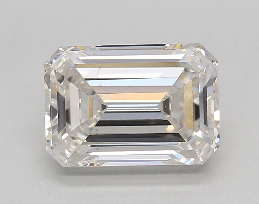 2.42 Carat Emerald Shaped, Ideal Cut, G Color, VS2 Clarity, IGI Certified Lab Grown Diamond