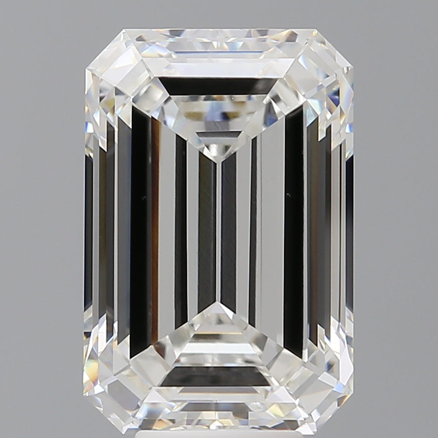 8.55 Carat Emerald Shaped, Ideal Cut, F Color, VVS2 Clarity, IGI Certified Lab Grown Diamond