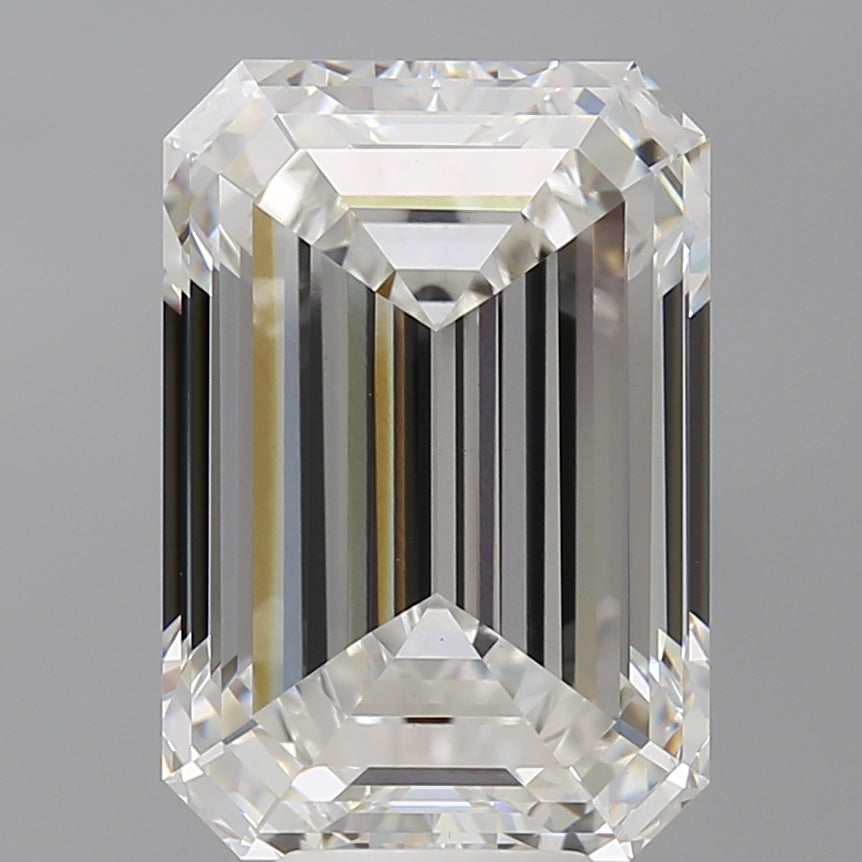8.58 Carat Emerald Shaped, Ideal Cut, F Color, VVS2 Clarity, IGI Certified Lab Grown Diamond