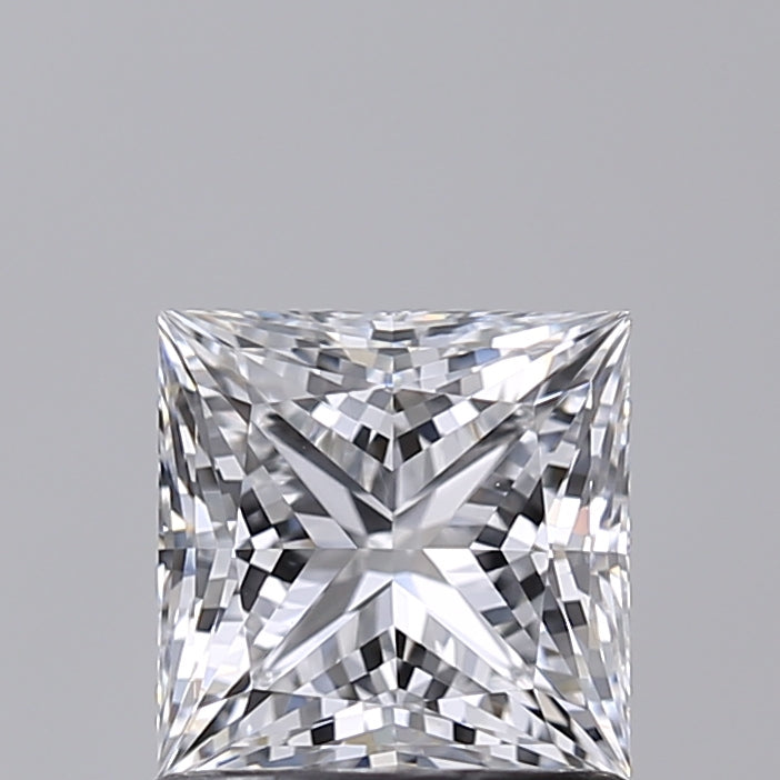 1.02 Carat Princess Shaped, Ideal Cut, D Color, VVS2 Clarity, IGI Certified Lab Grown Diamond
