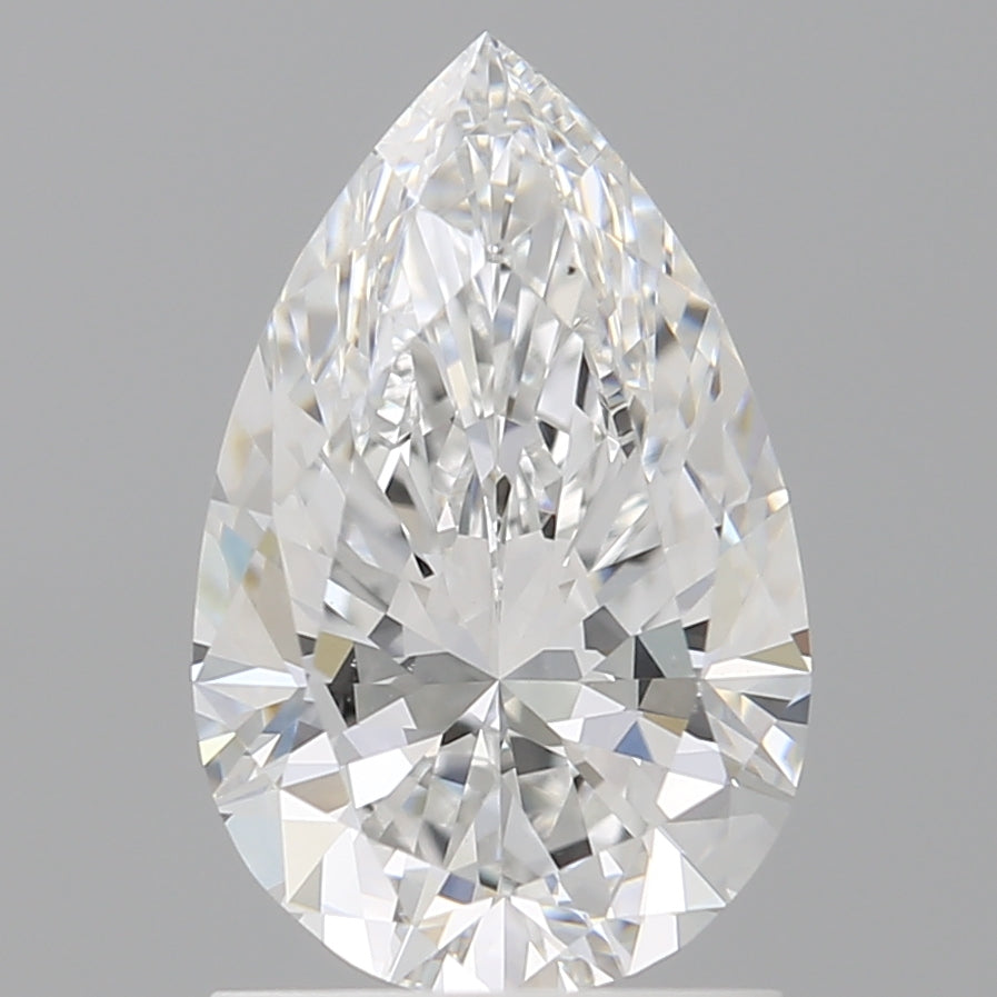 1.59 Carat Pear Shaped, Ideal Cut, E Color, VVS2 Clarity, IGI Certified Lab Grown Diamond