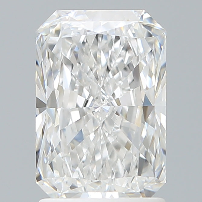 1.89 Carat Radiant Shaped, Ideal Cut, D Color, VVS2 Clarity, IGI Certified Lab Grown Diamond