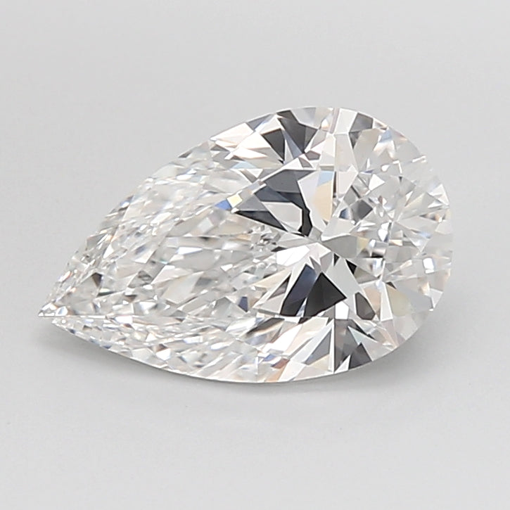 2.09 Carat Pear Shaped, Ideal Cut, D Color, VVS2 Clarity, IGI Certified Lab Grown Diamond