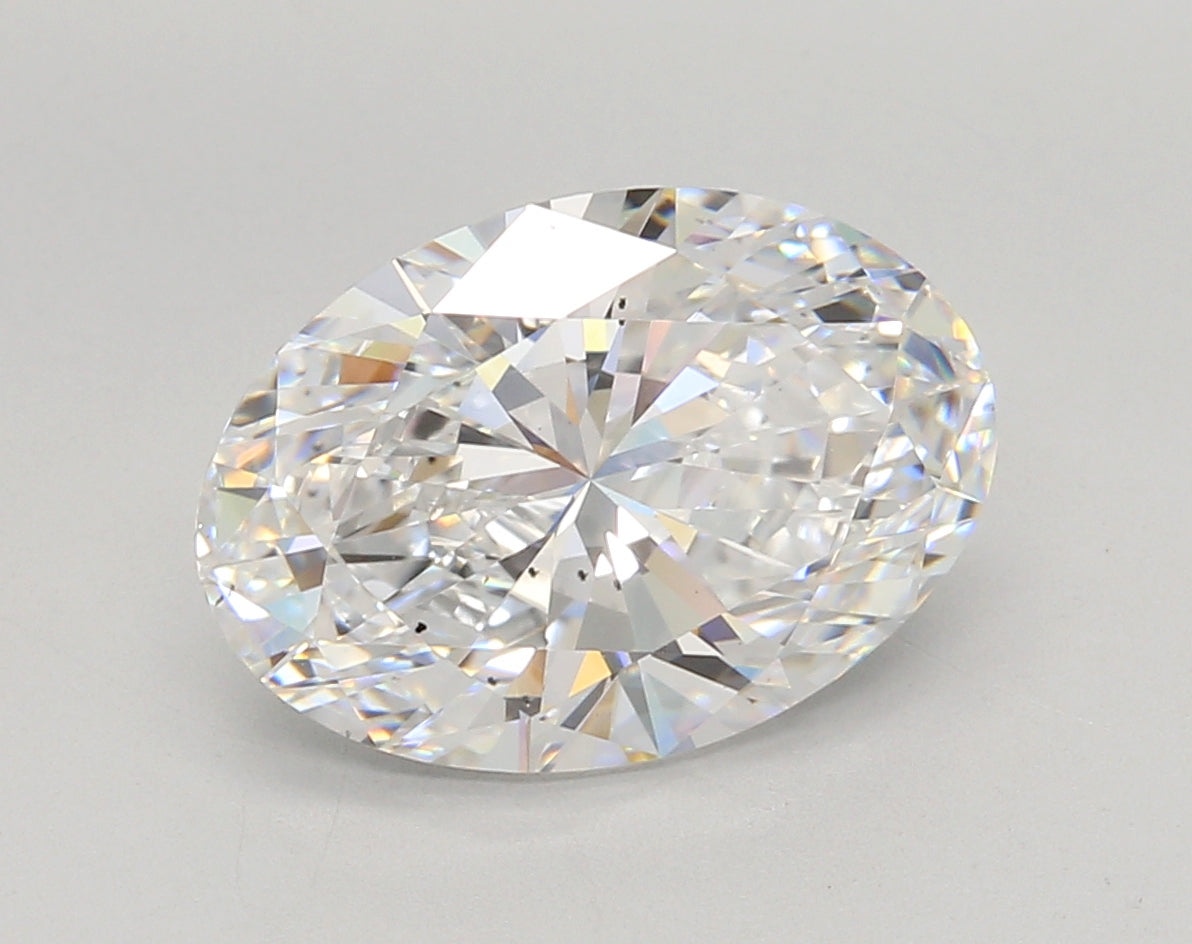 4.06 Carat Oval Shaped, Ideal Cut, D Color, VS2 Clarity, IGI Certified Lab Grown Diamond