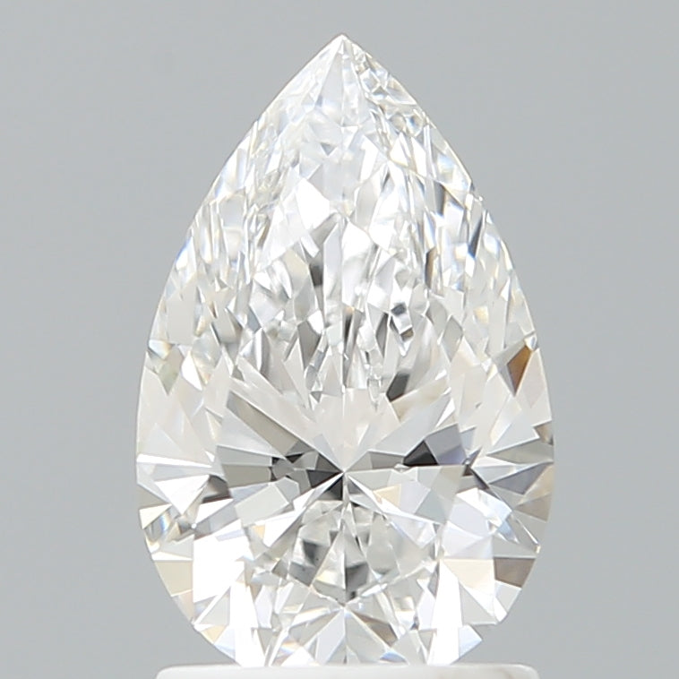 1.57 Carat Pear Shaped, Ideal Cut, E Color, VVS2 Clarity, IGI Certified Lab Grown Diamond