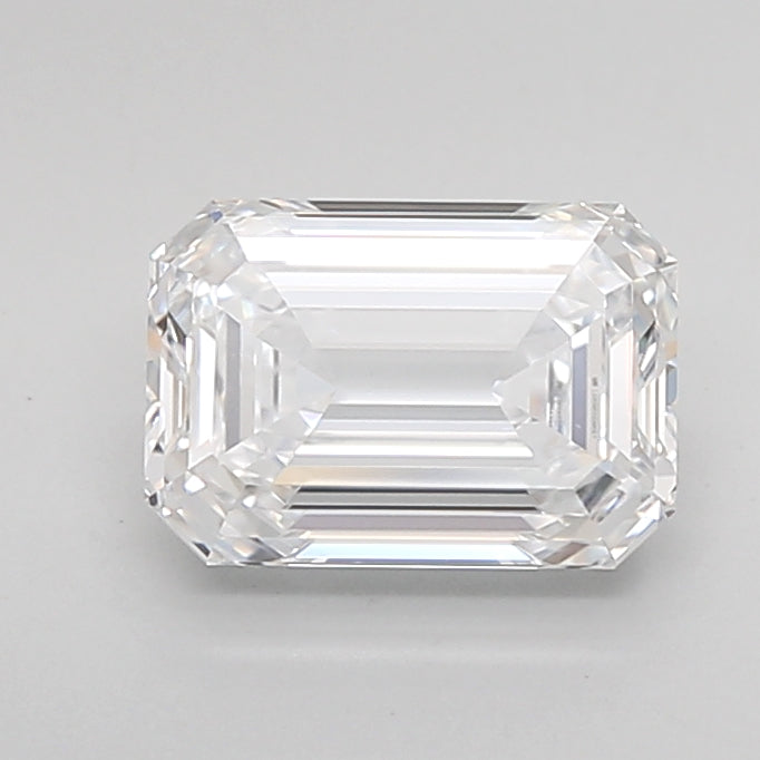 1.59 Carat Emerald Shaped, Ideal Cut, D Color, IF Clarity, IGI Certified Lab Grown Diamond